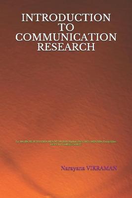 Book cover for Introduction to Communication Research