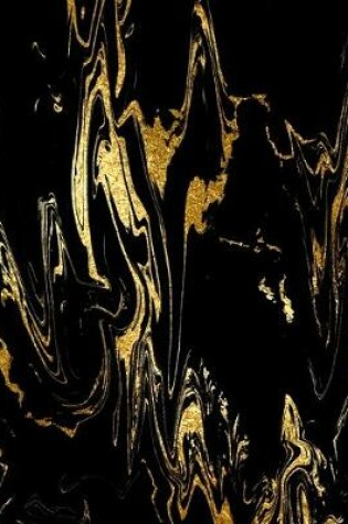 Cover of Black and Gold Marble Composition Notebook - Large Unruled Notebook - 8x10 Blank Notebook (Softcover Journal / Notebook / Sketchbook / Diary)