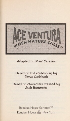 Book cover for Ace Ventura Goes to Africa
