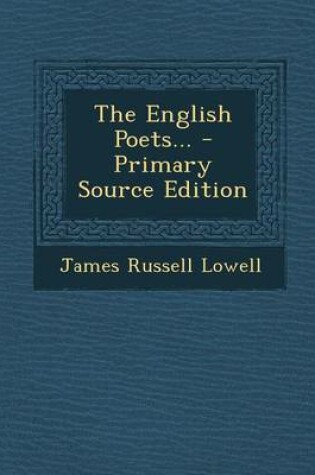 Cover of The English Poets... - Primary Source Edition