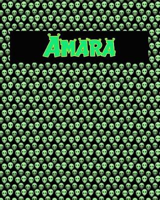 Book cover for 120 Page Handwriting Practice Book with Green Alien Cover Amara