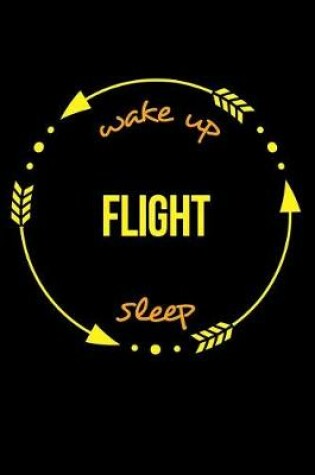 Cover of Wake Up Flight Sleep Gift Notebook for a Flight Attendant, Medium Ruled Journal