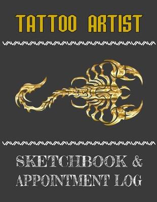 Book cover for Tattoo Artist Sketchbook & Appointment Log