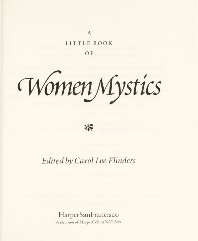 Cover of A Little Book of Women Mystics