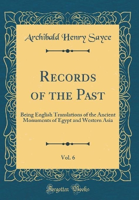 Book cover for Records of the Past, Vol. 6