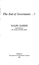 Cover of End of Government...?