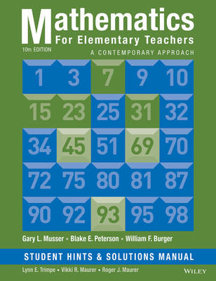 Book cover for Mathematics for Elementary Teachers: A Contemporary Approach 10e Student Hints and Solutions Manual