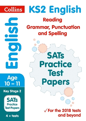 Book cover for KS2 English Reading, Grammar, Punctuation and Spelling SATs Practice Test Papers