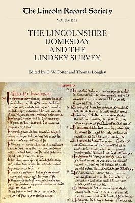 Book cover for The Lincolnshire Domesday and the Lindsey Survey