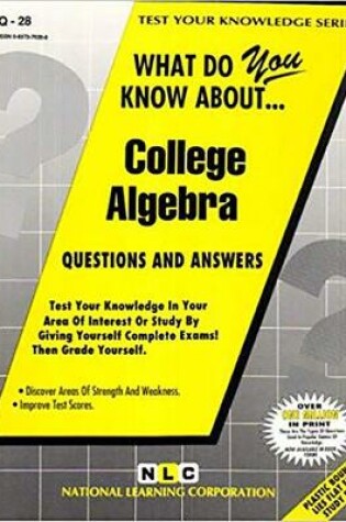 Cover of COLLEGE ALGEBRA