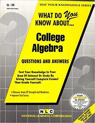 Book cover for COLLEGE ALGEBRA