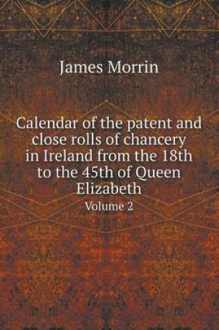 Cover of Calendar of the patent and close rolls of chancery in Ireland from the 18th to the 45th of Queen Elizabeth Volume 2