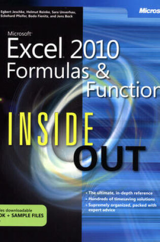 Cover of Microsoft Excel 2010 Formulas and Functions Inside Out