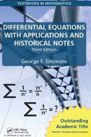 Cover of Differential Equations with Applications and Historical Notes