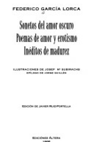 Cover of Sonetos del Amor Oscuro