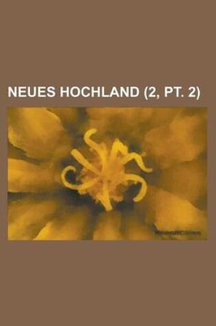 Cover of Neues Hochland (2, PT. 2 )