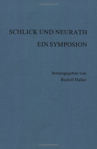 Cover of Schlick und Neurath - ein Symposion