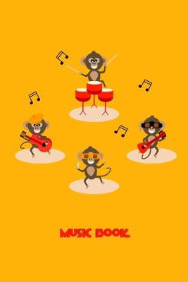 Book cover for Cheerful Chimps Rock Band Stage Performance Music Book