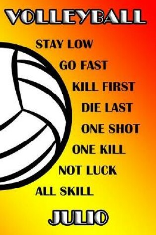 Cover of Volleyball Stay Low Go Fast Kill First Die Last One Shot One Kill No Luck All Skill Julio