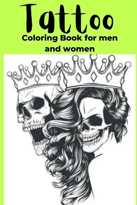 Book cover for Tattoo Coloring Book for men and women