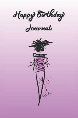 Cover of Happy Birthday Journal with Top Model in Pink