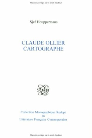 Cover of Claude Ollier cartographe