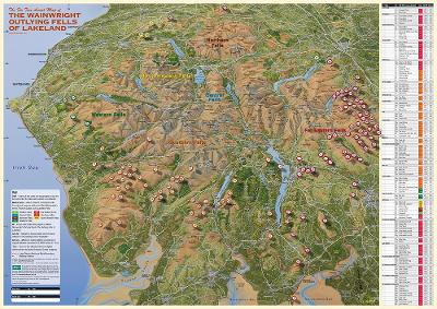 Book cover for The Fir Tree Map of The Wainwright Outlying Fells Flat/Rolled Version