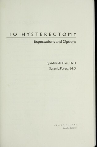 Cover of The Woman's Guide to Hysterectomy