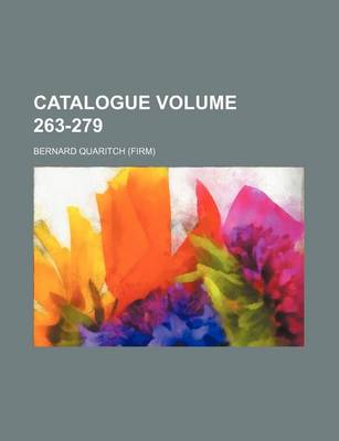 Book cover for Catalogue Volume 263-279