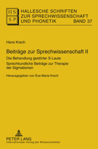 Cover of Beitraege Zur Sprechwissenschaft II