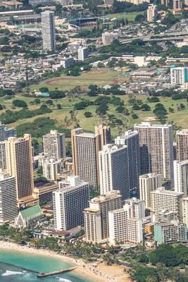 Book cover for Arial View of Honolulu, Hawaii