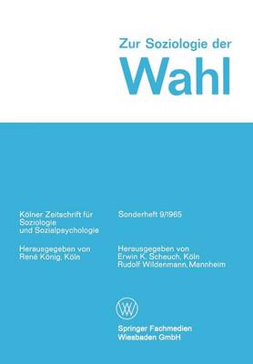 Cover of Zur Soziologie Der Wahl