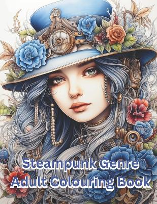 Book cover for SteamPunk Genre Adult Coloring Book