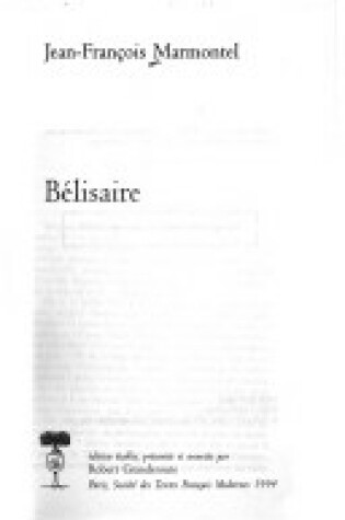 Cover of Belisaire