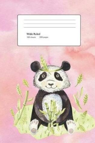 Cover of Panda Bear Composition Book Wide Ruled