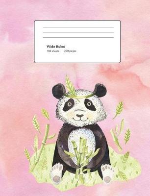 Book cover for Panda Bear Composition Book Wide Ruled
