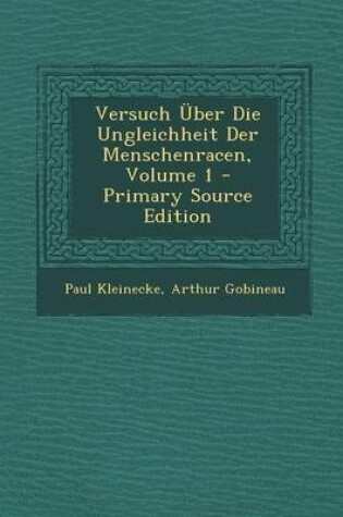 Cover of Versuch Uber Die Ungleichheit Der Menschenracen, Volume 1 - Primary Source Edition