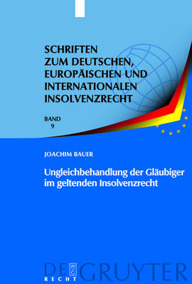 Book cover for Ungleichbehandlung Der Gläubiger Im Geltenden Insolvenzrecht