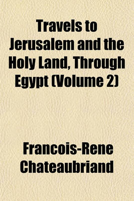 Book cover for Travels to Jerusalem and the Holy Land, Through Egypt (Volume 2)