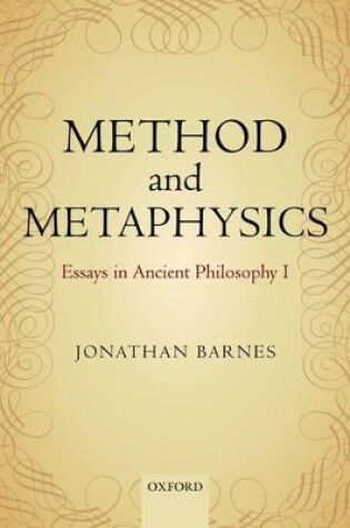 Cover of Method and Metaphysics