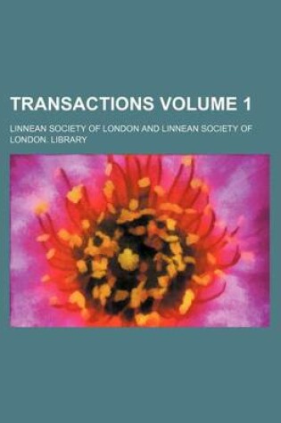 Cover of Transactions Volume 1