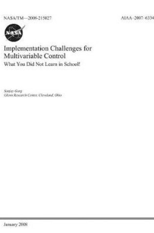 Cover of Implementation Challenges for Multivariable Control