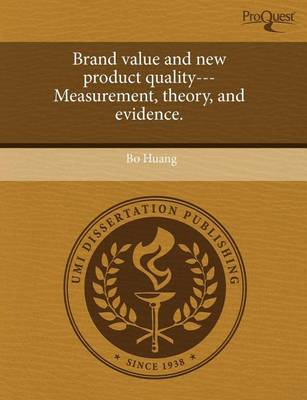 Book cover for Brand Value and New Product Quality---Measurement