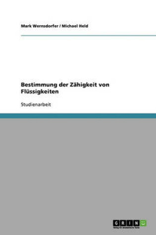 Cover of Bestimmung der Zähigkeit von Flüssigkeiten