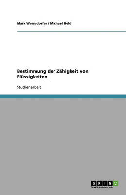 Book cover for Bestimmung der Zähigkeit von Flüssigkeiten