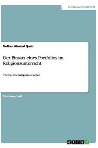 Cover of Der Einsatz eines Portfolios im Religionsunterricht