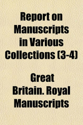 Cover of Report on Manuscripts in Various Collections (3-4)