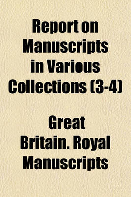 Book cover for Report on Manuscripts in Various Collections (3-4)