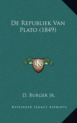 Book cover for de Republiek Van Plato (1849)