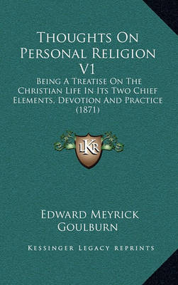 Book cover for Thoughts on Personal Religion V1